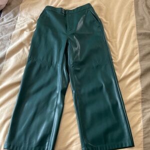 NWOT Oak & Fort Straight Leg Vegan Leather Pant - Seamoss